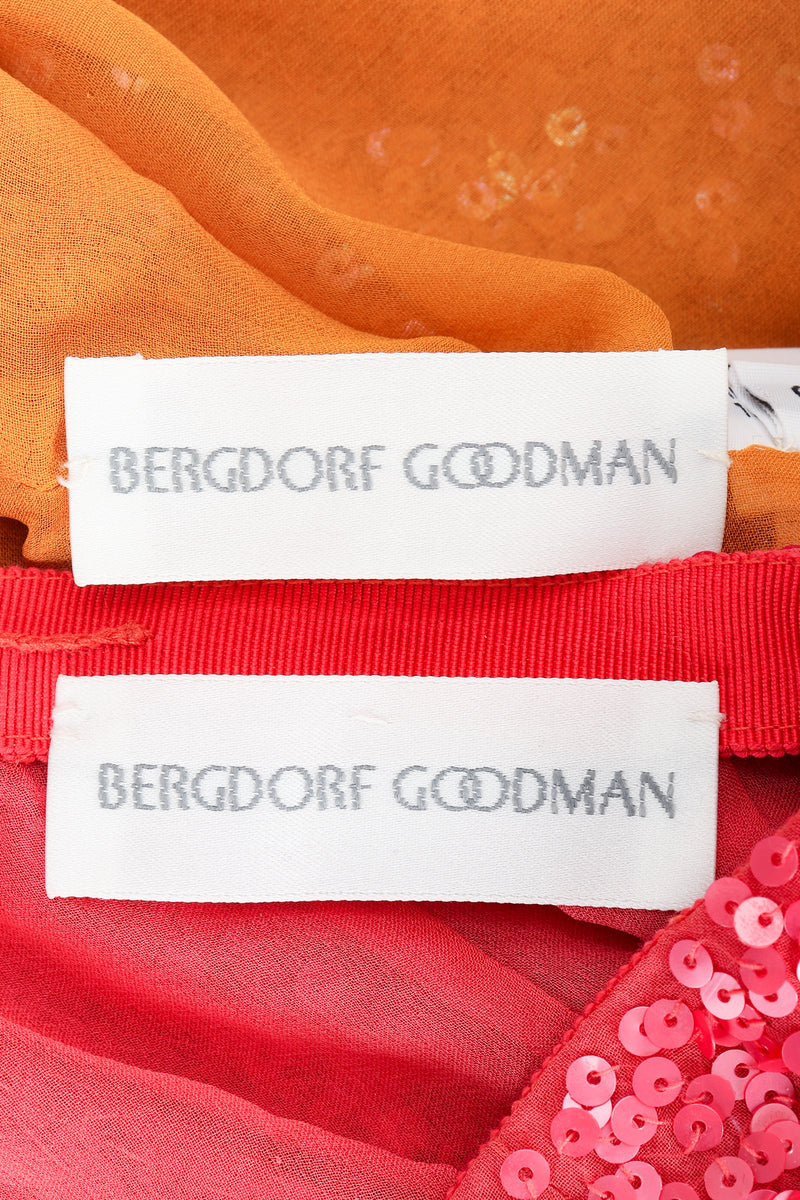 Vintage Bill Blass Sequin Sundae Top & Pant Set Bergdorf labels at Recess Los Angeles