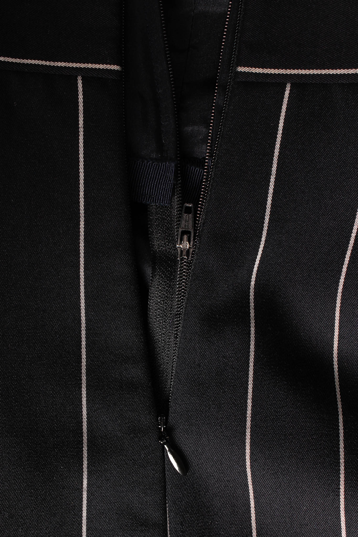 Vintage Bill Blass Contrast Stripe Jacket & Dress Set double back zipper @ Recess LA