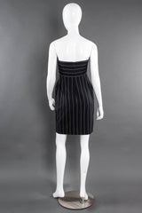 Vintage Bill Blass Contrast Stripe Jacket & Dress Set mannequin back dress @ Recess LA