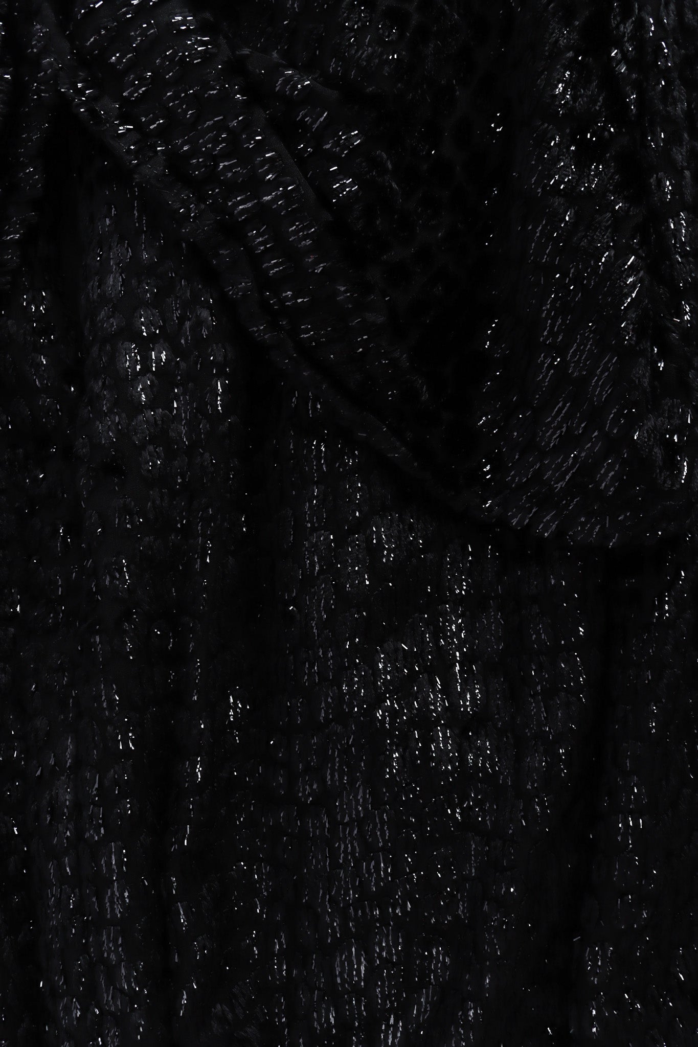 Vintage Bill Blass Metallic Burnout Open Back Gown Fabric Close-up @ Recess LA