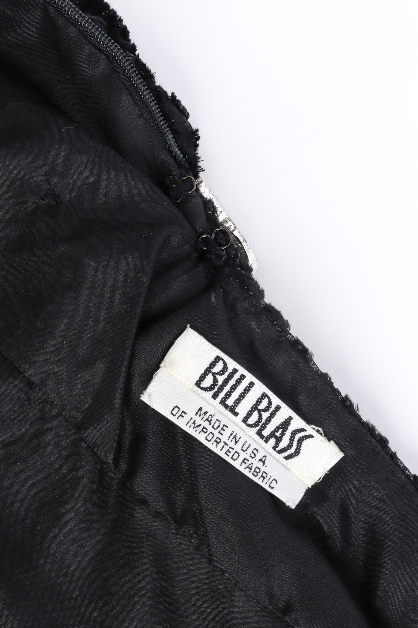 Vintage Bill Blass Metallic Burnout Open Back Gown Label @ Recess LA