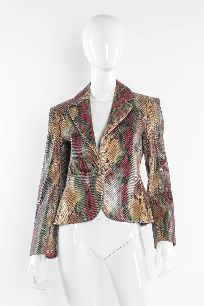 Vintage Bill Blass Ombré Snakeskin Blazer mannequin front @ Recess Los Angeles