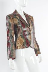 Vintage Bill Blass Ombré Snakeskin Blazer mannequin angle close @ Recess Los Angeles