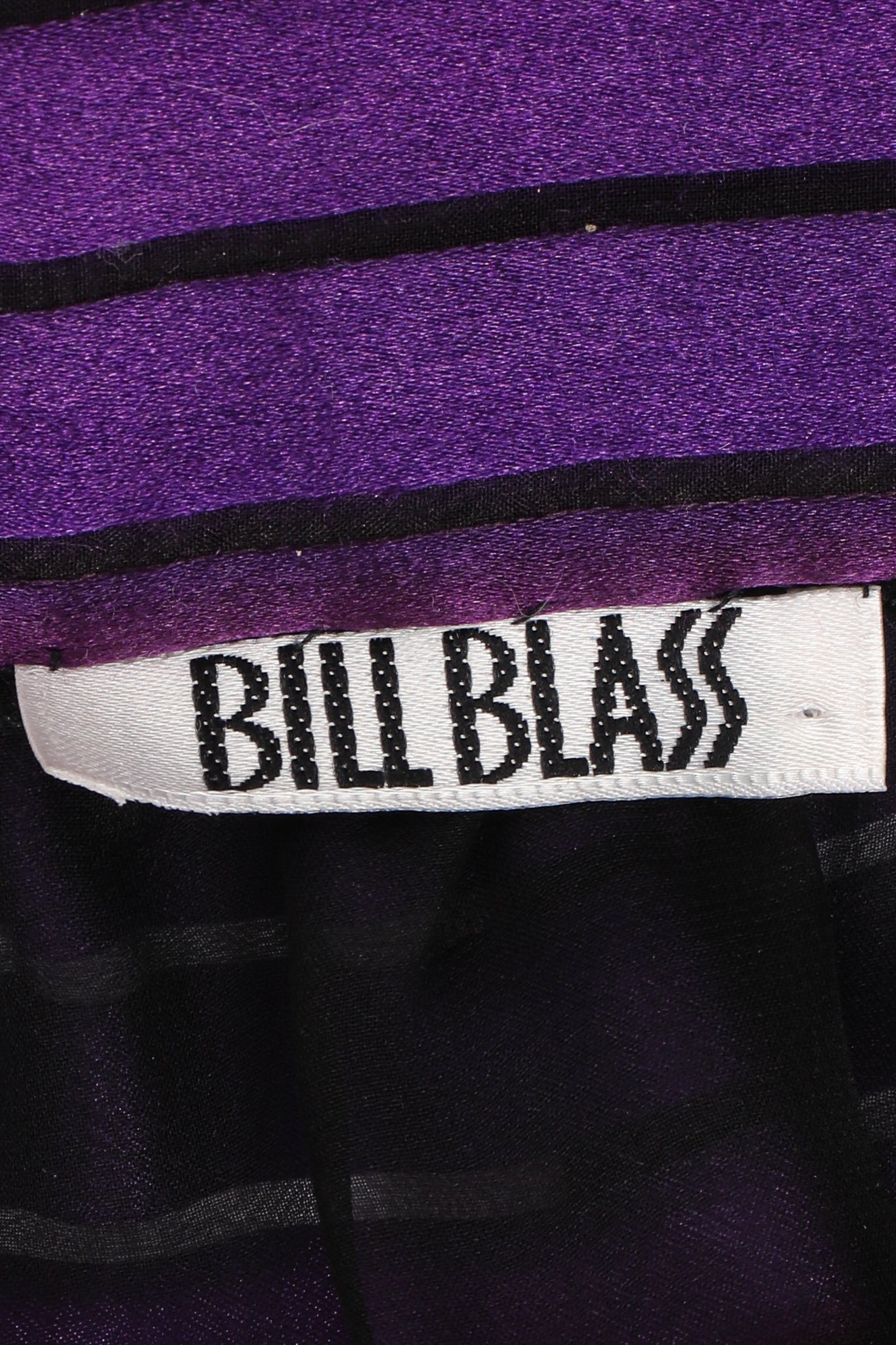 Vintage Bill Blass Sheer Stripe Silk Skirt label at Recess Los Angeles