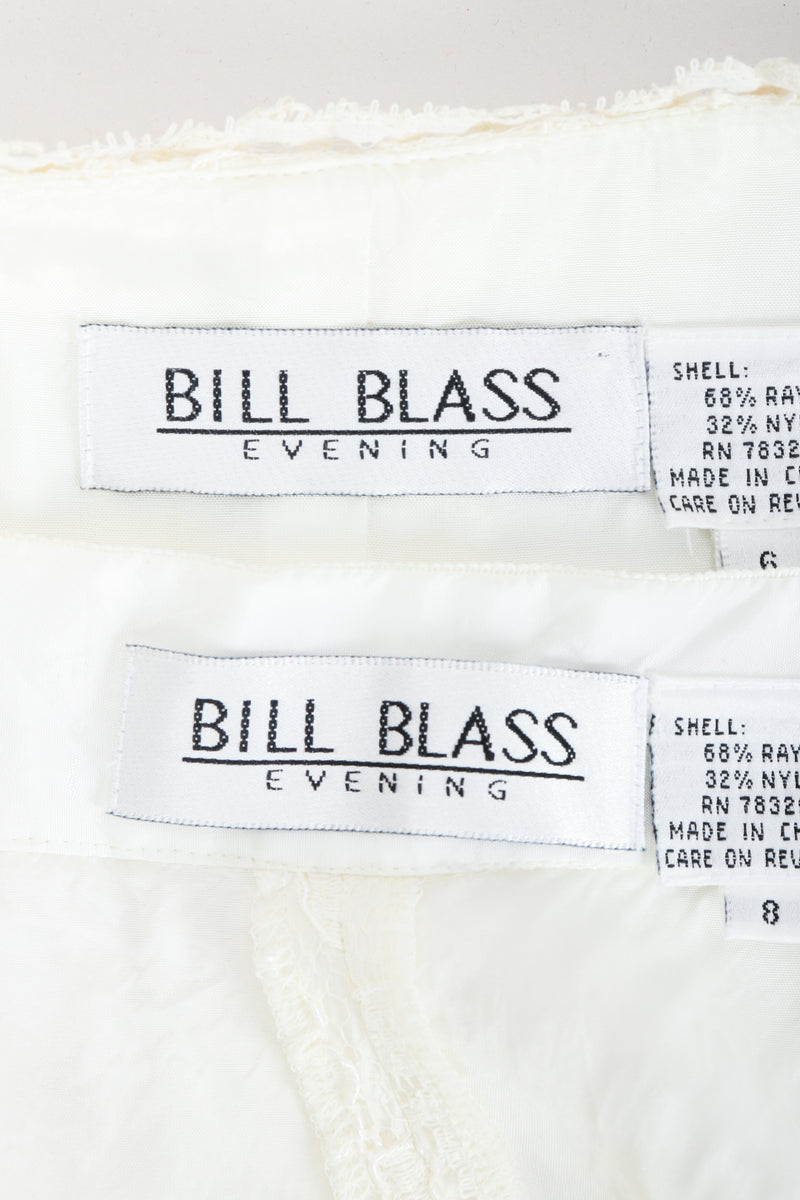 Vintage Bill Blass Lace Tuxedo Vest Suit Bridal Labels at Recess LA