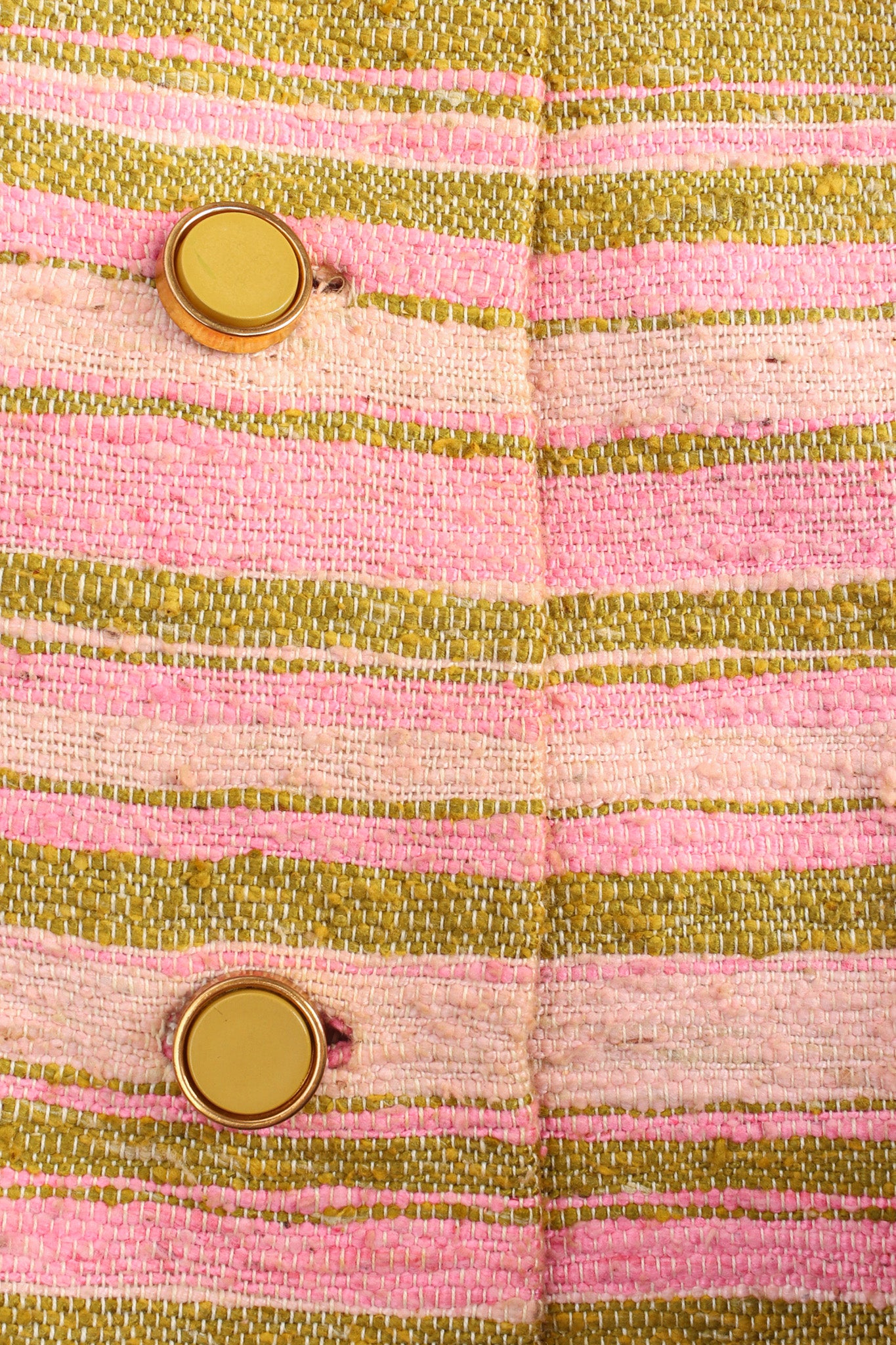 Vintage Bill Marre Woven Stripe Print Peacoat button close up @ Recess Los Angeles