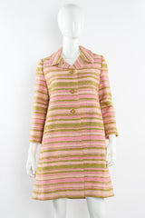 Vintage Bill Marre Woven Stripe Print Peacoat mannequin front @ Recess Los Angeles