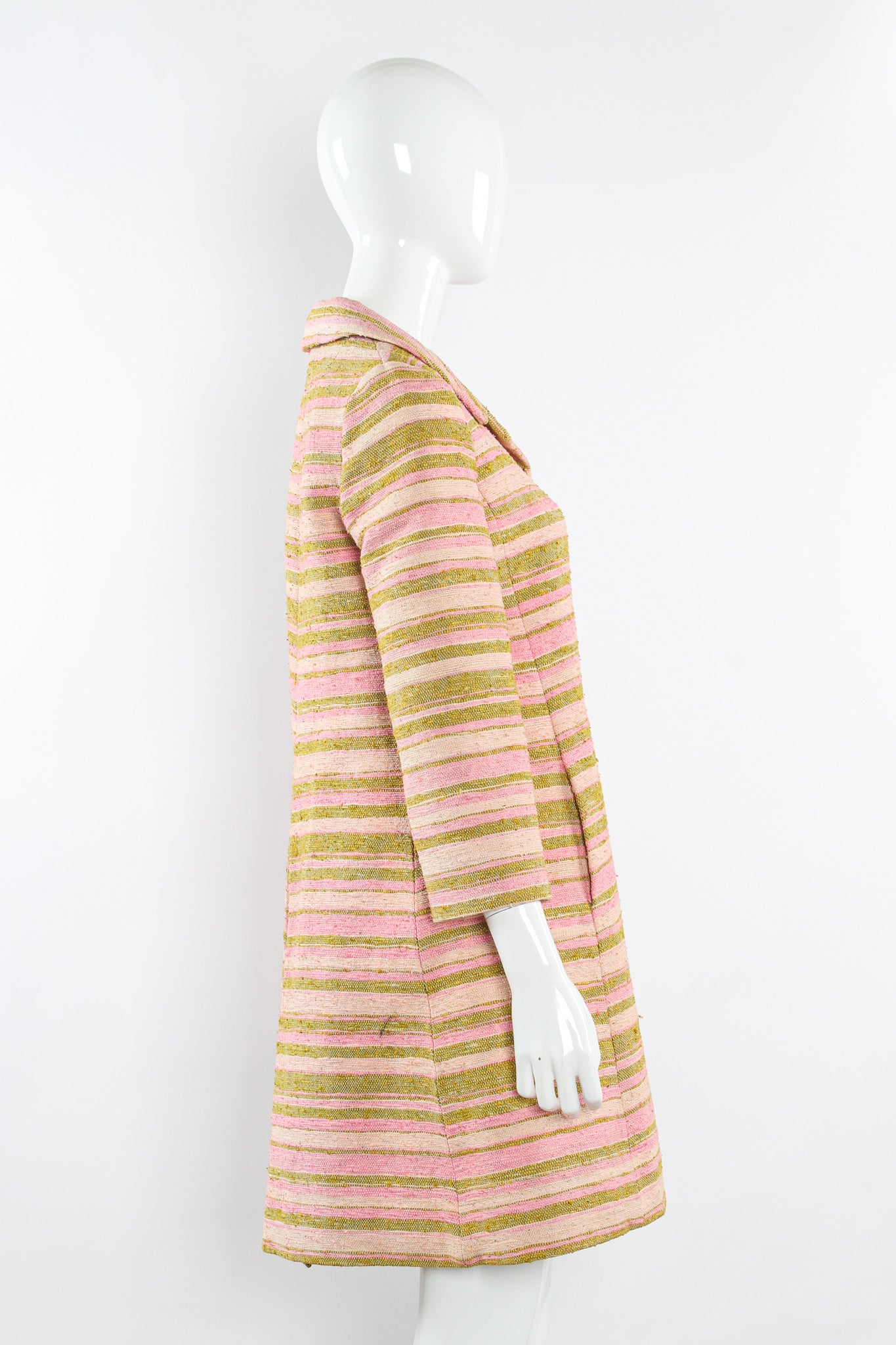 Vintage Bill Marre Woven Stripe Print Peacoat mannequin side @ Recess Los Angeles