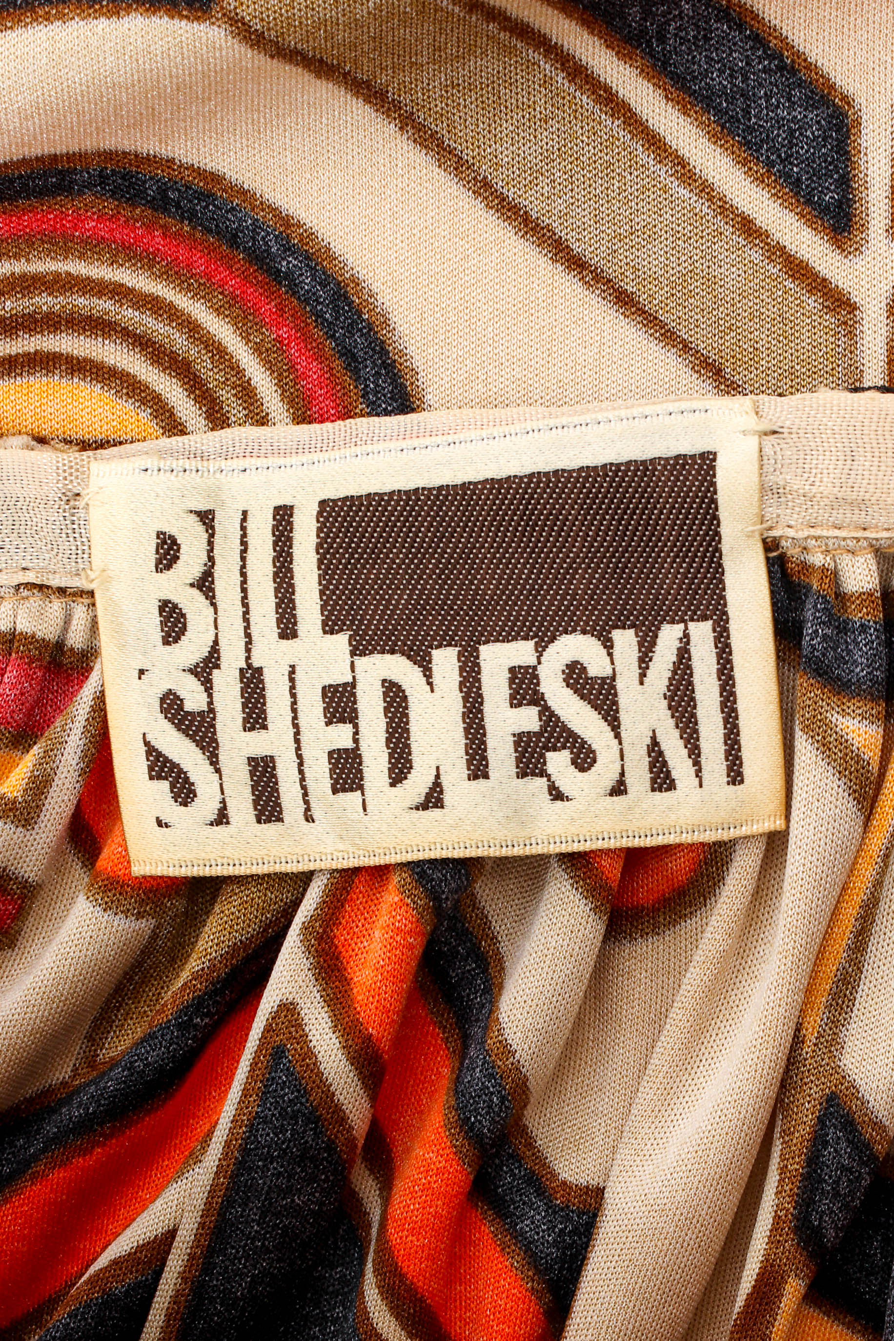 Vintage Bill Shedleski Abstract Geo Print Dress tag/label @ Recess LA