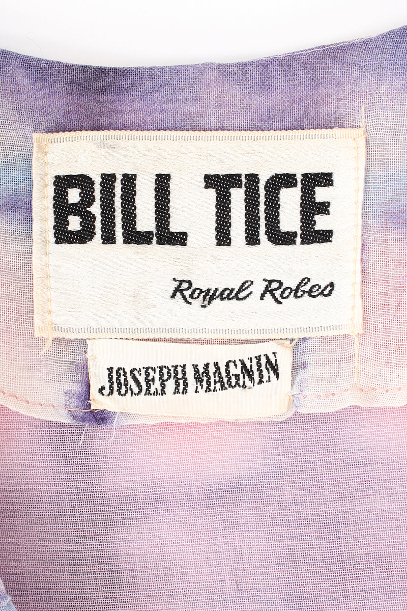 Vintage Bill Tice Royal Robes Magnin Tie Dye Balloon Sleeve Dress label @ Recess LA