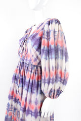 Vintage Bill Tice Royal Robes Magnin Tie Dye Balloon Sleeve Dress on Mannequin sleeve @ Recess LA