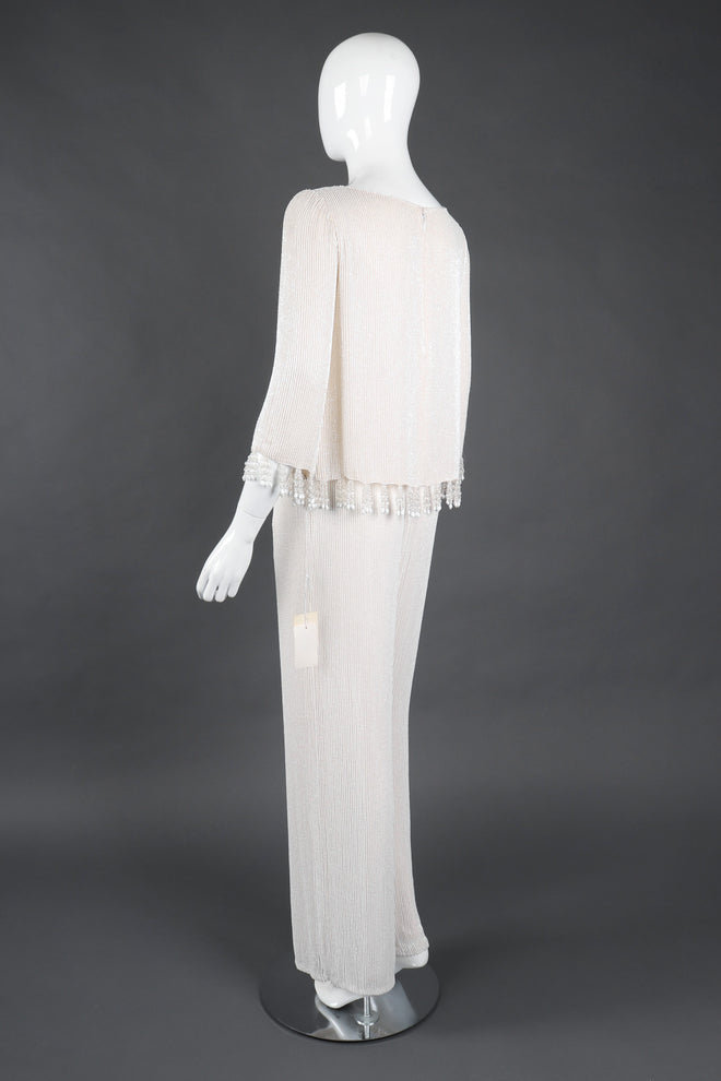 Recess Los Angeles Vintage Bill Blass Beaded Silk Top & Pant Bridal Wedding Set