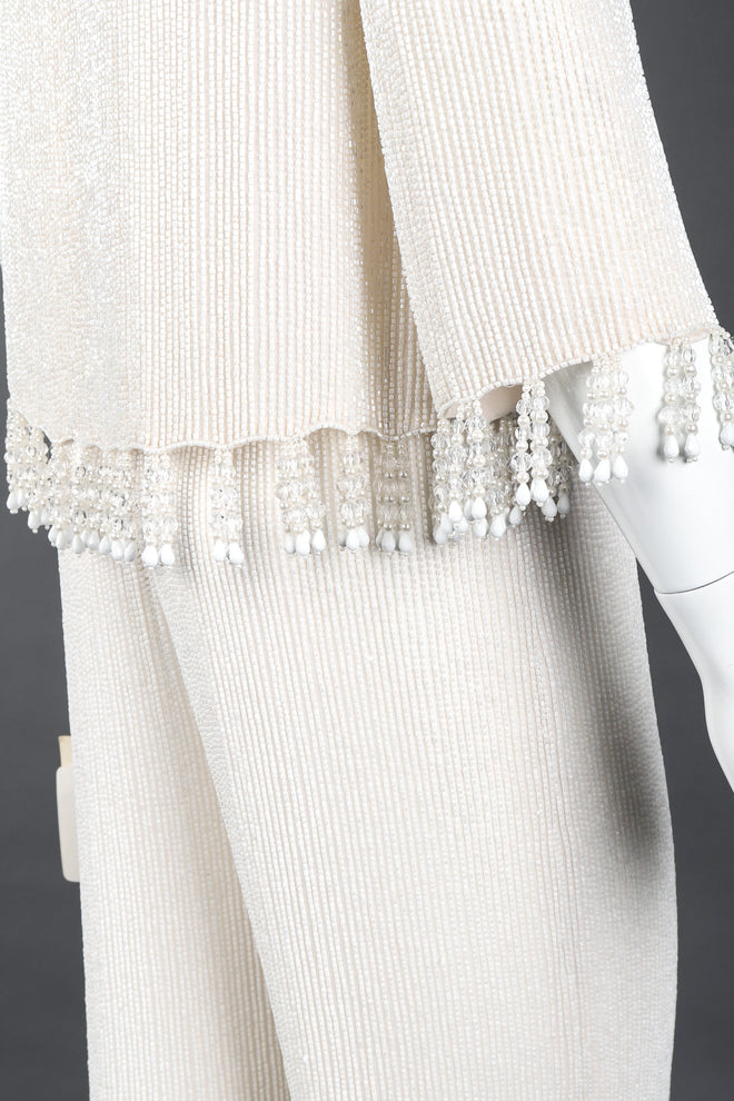 Recess Los Angeles Vintage Bill Blass Beaded Silk Top & Pant Bridal Wedding Set