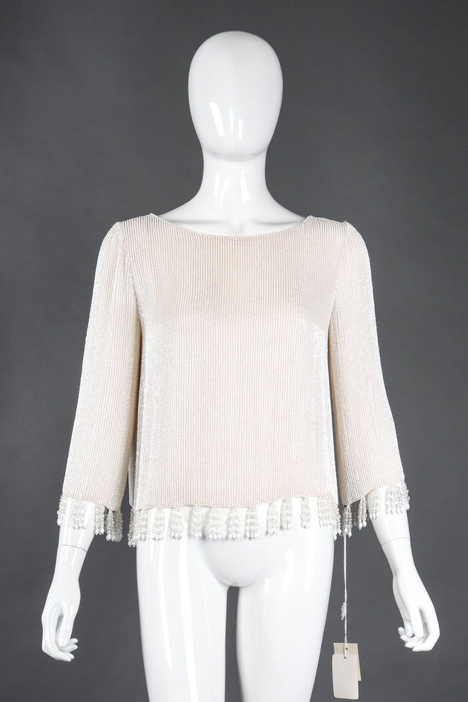 Recess Los Angeles Vintage Bill Blass Beaded Silk Top & Pant Bridal Wedding Set
