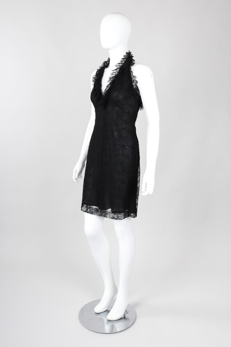 Vintage Bill Blass Lace Halter Lingerie Slip Dress Recess Vintage Bill Blass Lace Halter Lingerie Slip Dress Recess