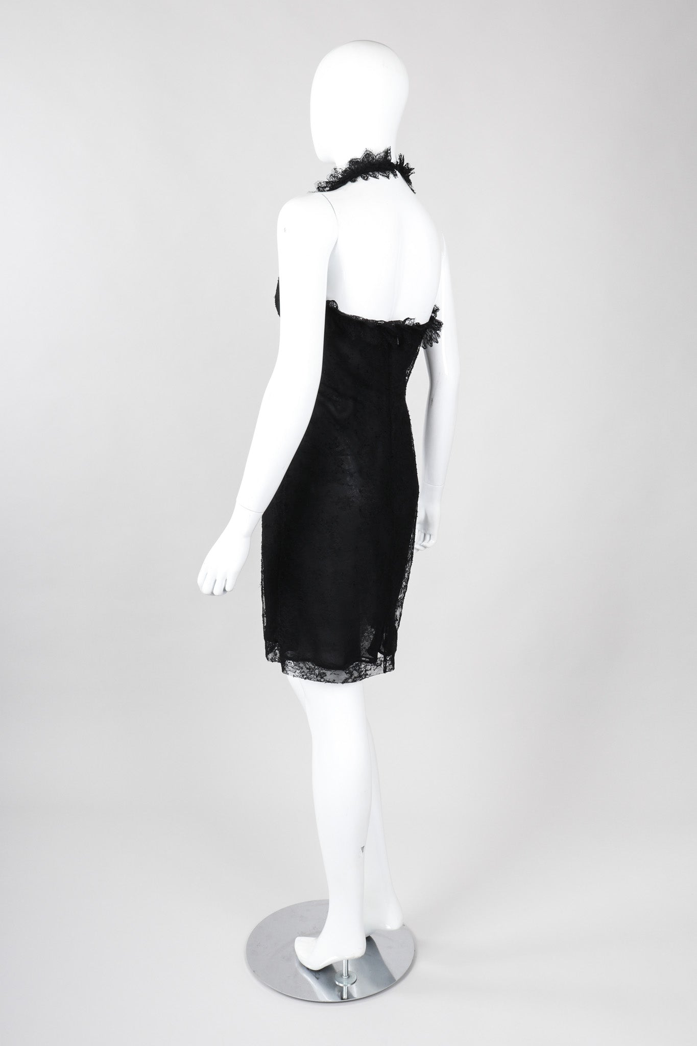 Recess Los Angeles Vintage Bill Blass Lace Halter Lingerie Slip Dress