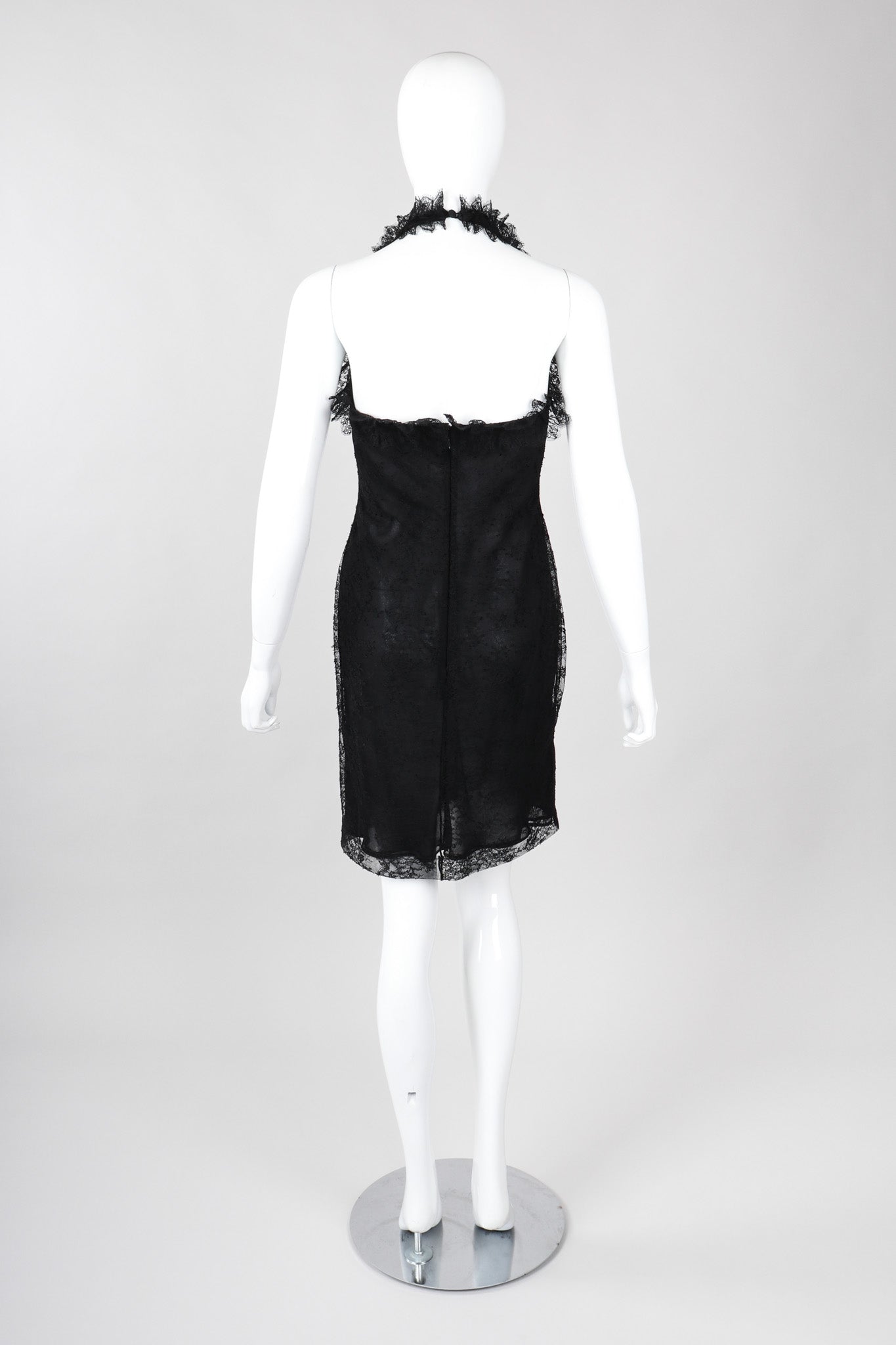 Recess Los Angeles Vintage Bill Blass Lace Halter Lingerie Slip Dress