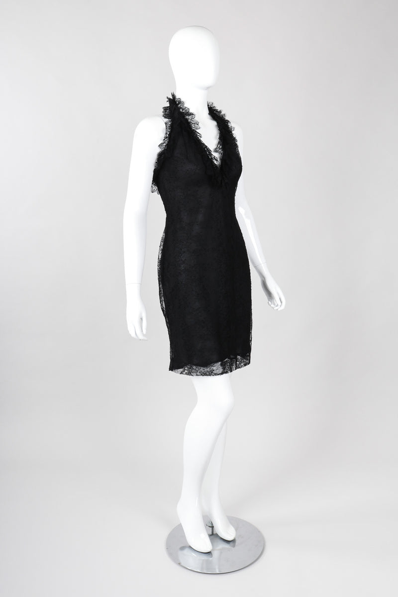 Vintage Bill Blass Lace Halter Lingerie Slip Dress Recess Vintage Bill Blass Lace Halter Lingerie Slip Dress Recess