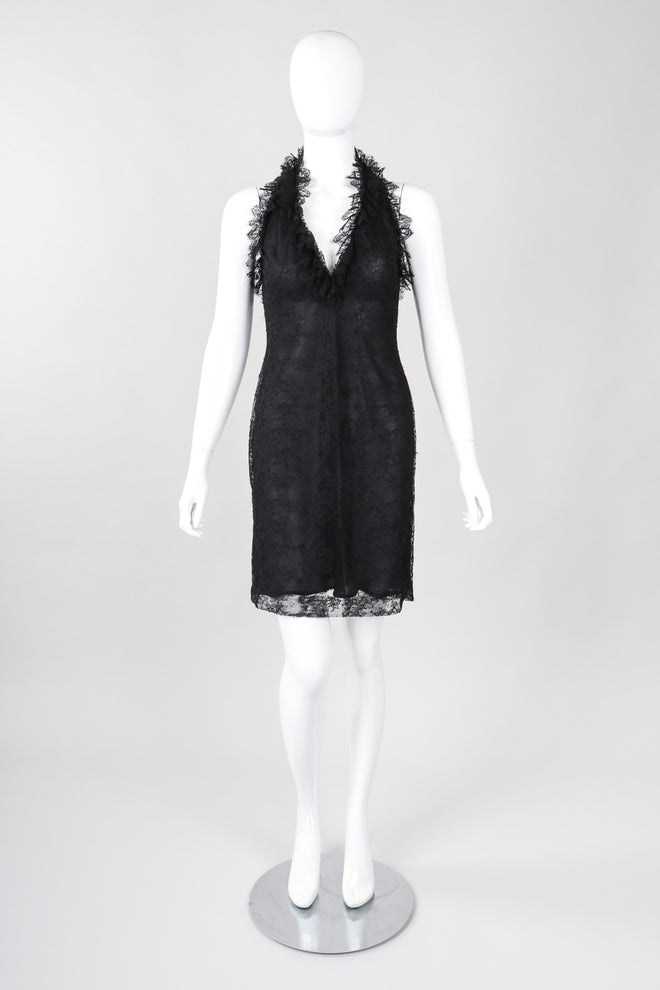 Recess Los Angeles Vintage Bill Blass Lace Halter Lingerie Slip Dress