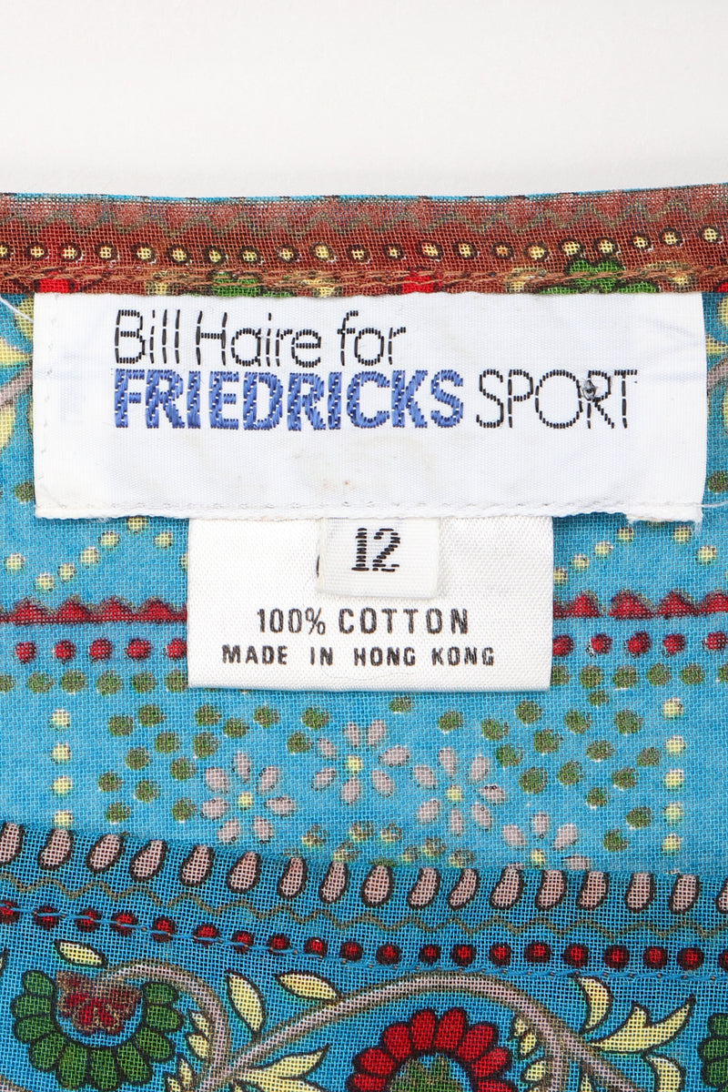 Recess Los Angeles Vintage Bill Haire Friedricks Sport Kimono Sleeve Indian Elephant Bateau Top