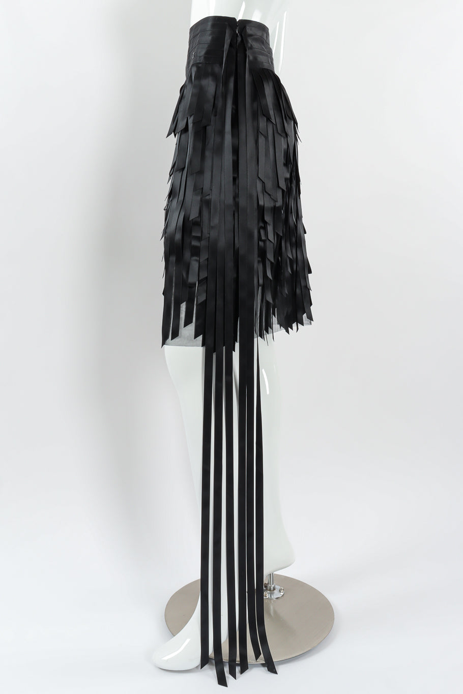 Vintage Chanel 2005A Ribbon Car Wash Silk Skirt mannequin side skirt @ Recess LA