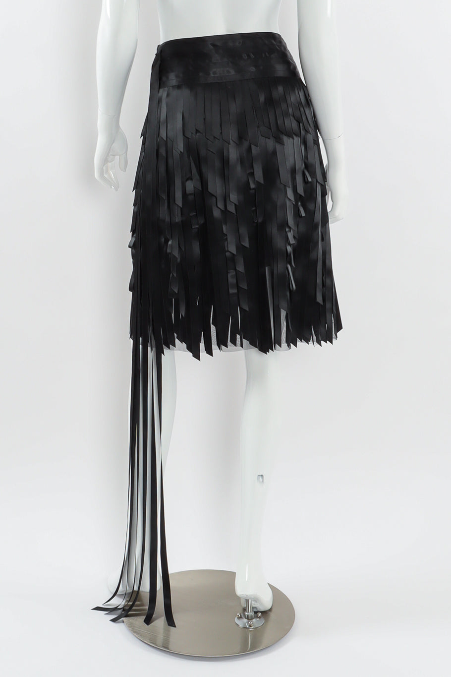 Vintage Chanel 2005A Ribbon Car Wash Silk Skirt mannequin back skirt @ Recess LA