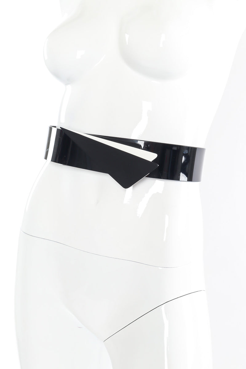 Geometric plastic wrap belt by KASO Waist Bracelets mannequin front @recessla