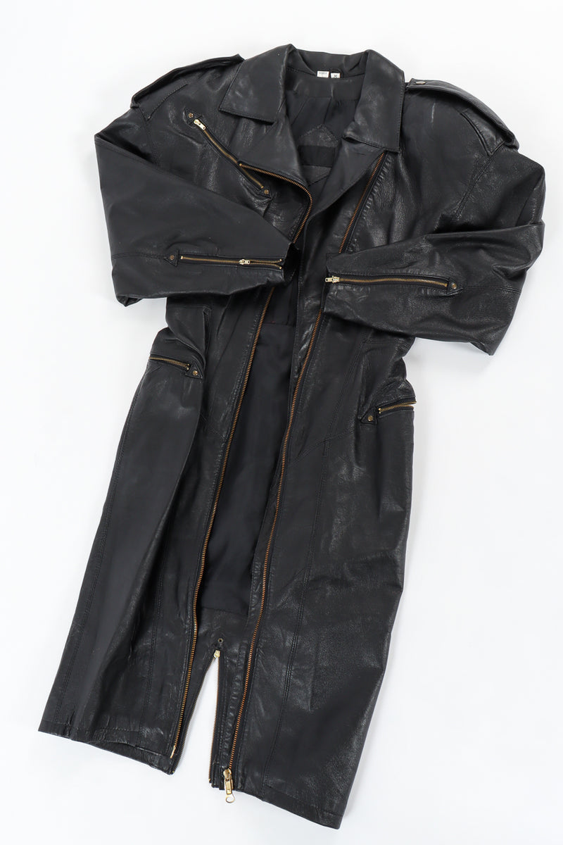 Vintage Mario Zarelli Leather Moto Pencil Dress Recess Vintage Mario Zarelli Leather Moto Pencil Dress Recess