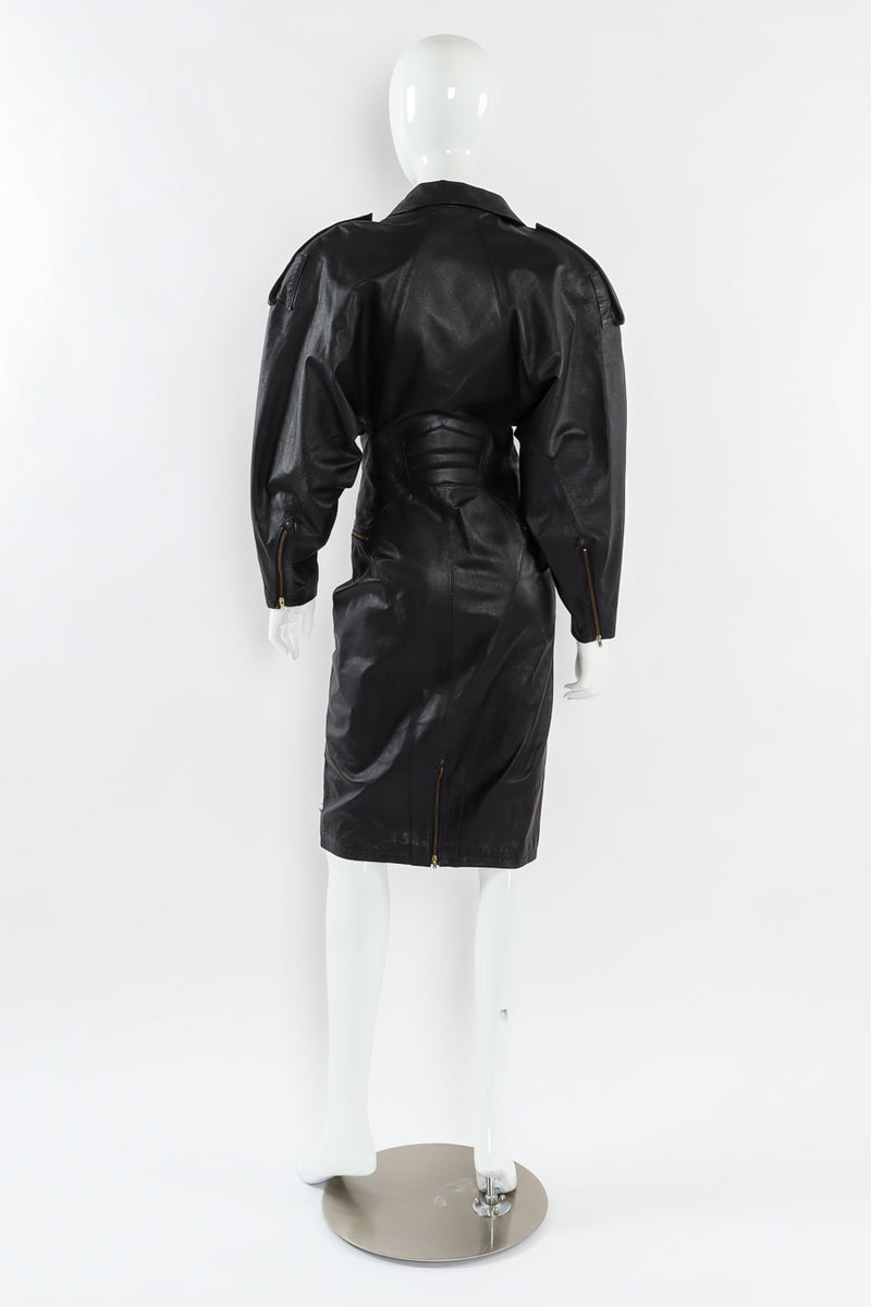 Vintage Mario Zarelli Leather Moto Pencil Dress Recess Vintage Mario Zarelli Leather Moto Pencil Dress Recess
