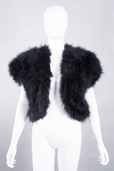 Vintage Marabou Open Chubby Bolero Shrug Jacket