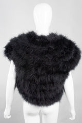 Vintage Marabou Open Chubby Bolero Shrug Jacket