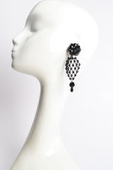 Vintage Crystal Lattice Drop Earrings on mannequin at Recess Los Angeles