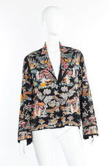 Embroidered silk multi-color jacket on mannequin @recessla