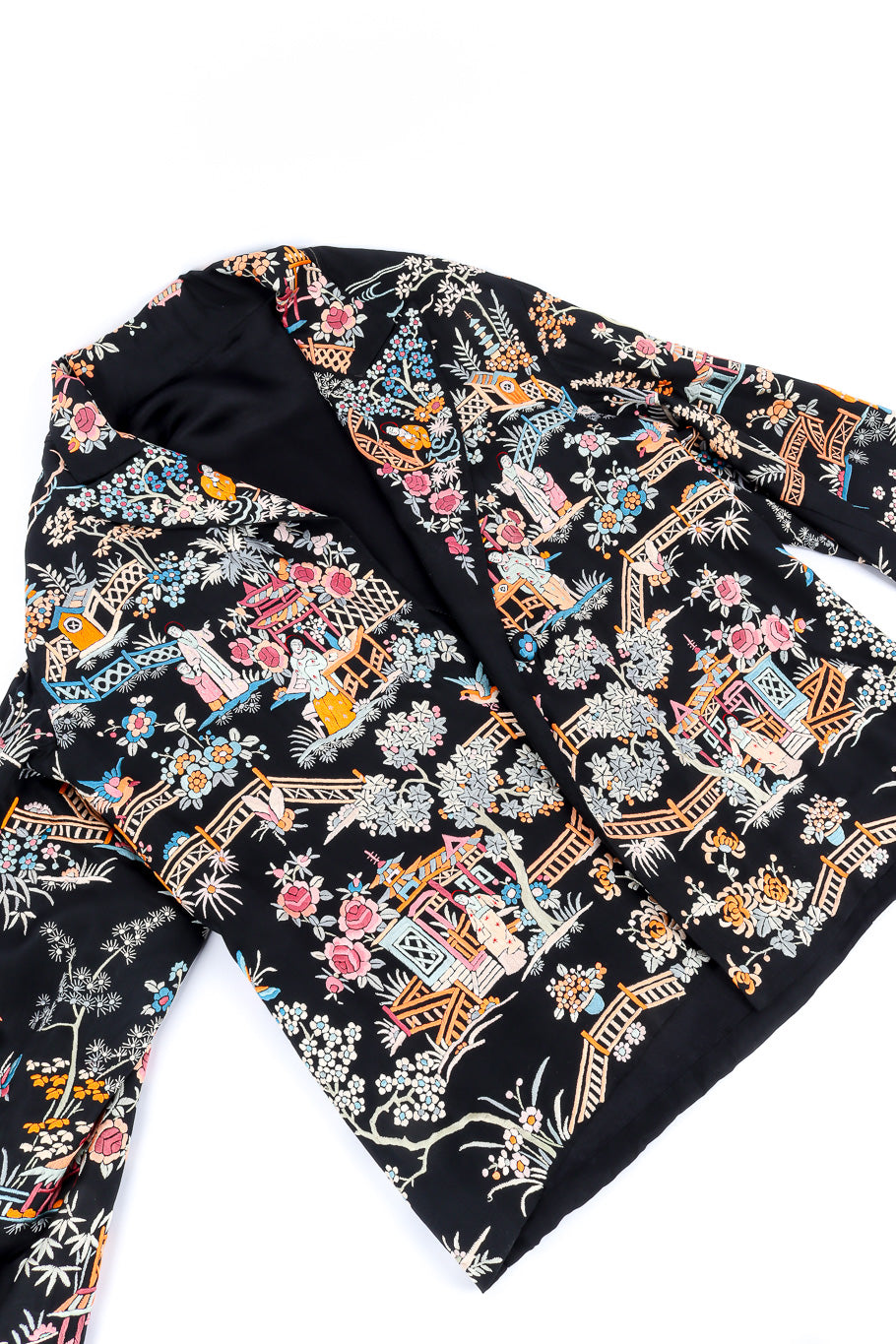 Embroidered silk multi-color jacket flat-lay photo @recessla