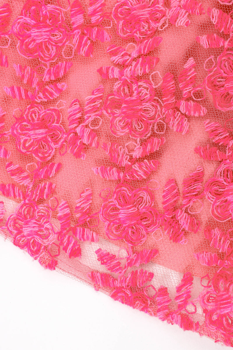 Vintage Mr. Blackwell Yarn Floral Lace Dress floral yarn/mesh shell detail  @ Recess LA
