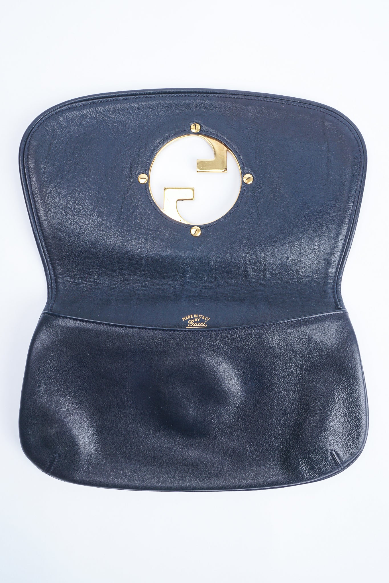Vintage Gucci Blondie GG Medallion Cutout Clutch open at Recess Los Angeles