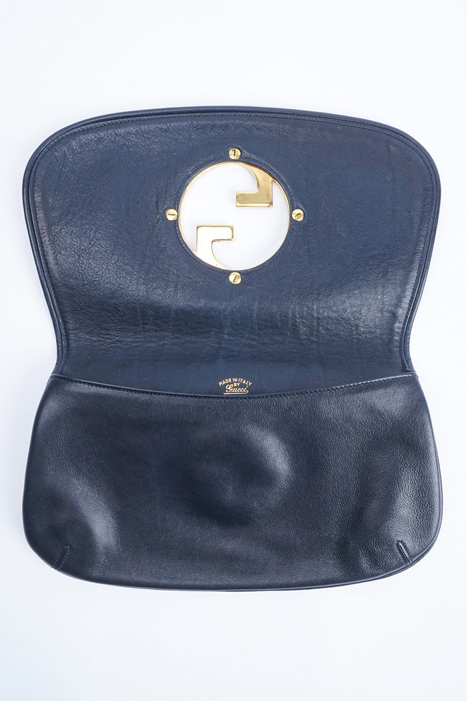 Vintage Gucci Blondie GG Medallion Cutout Clutch open at Recess Los Angeles