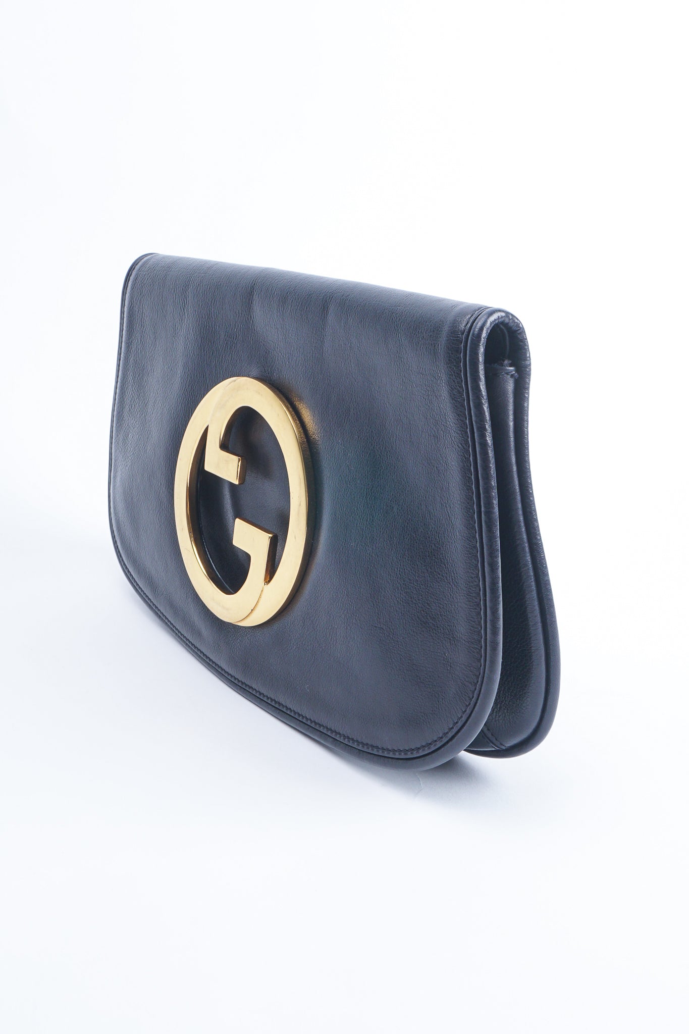 Vintage Gucci Blondie GG Medallion Cutout Clutch side at Recess Los Angeles