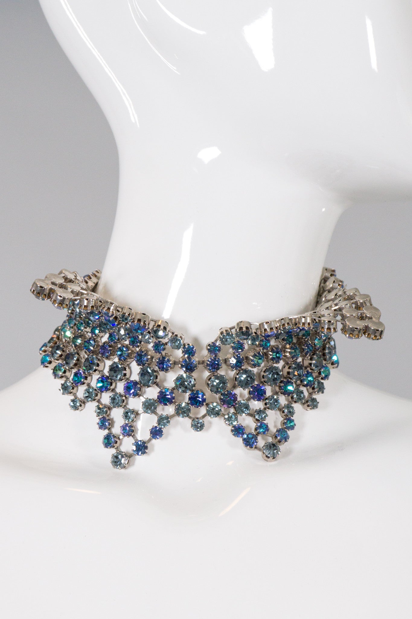 Vintage Rhinestone Tuxedo Collar Choker