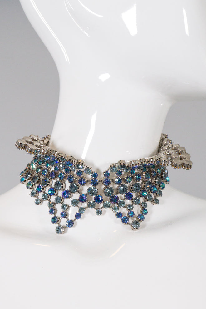 Vintage Rhinestone Tuxedo Collar Choker