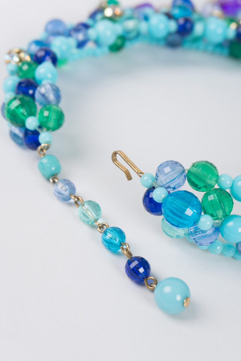 Vintage Crystal Teardrop Bead Waterfall Necklace