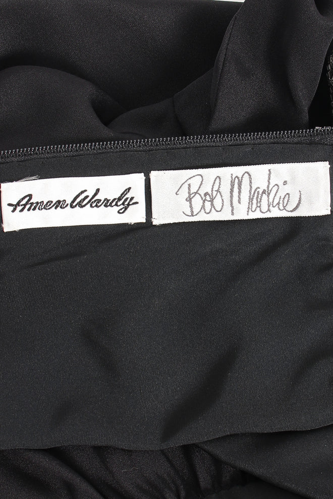 Vintage Bob Mackie Egyptian Inspired Beaded Yoke Gown labels at Recess Los Angeles