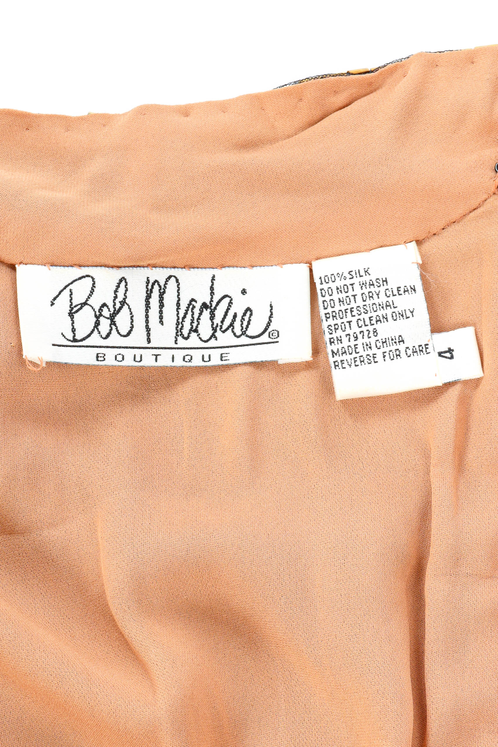 Vintage Bob Mackie Moody Glam Beaded & Sequin Dress tag @ Recess LA