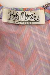 Vintage Bob Mackie Pastel Beaded Micro Chevron Gown label at Recess Los Angeleså