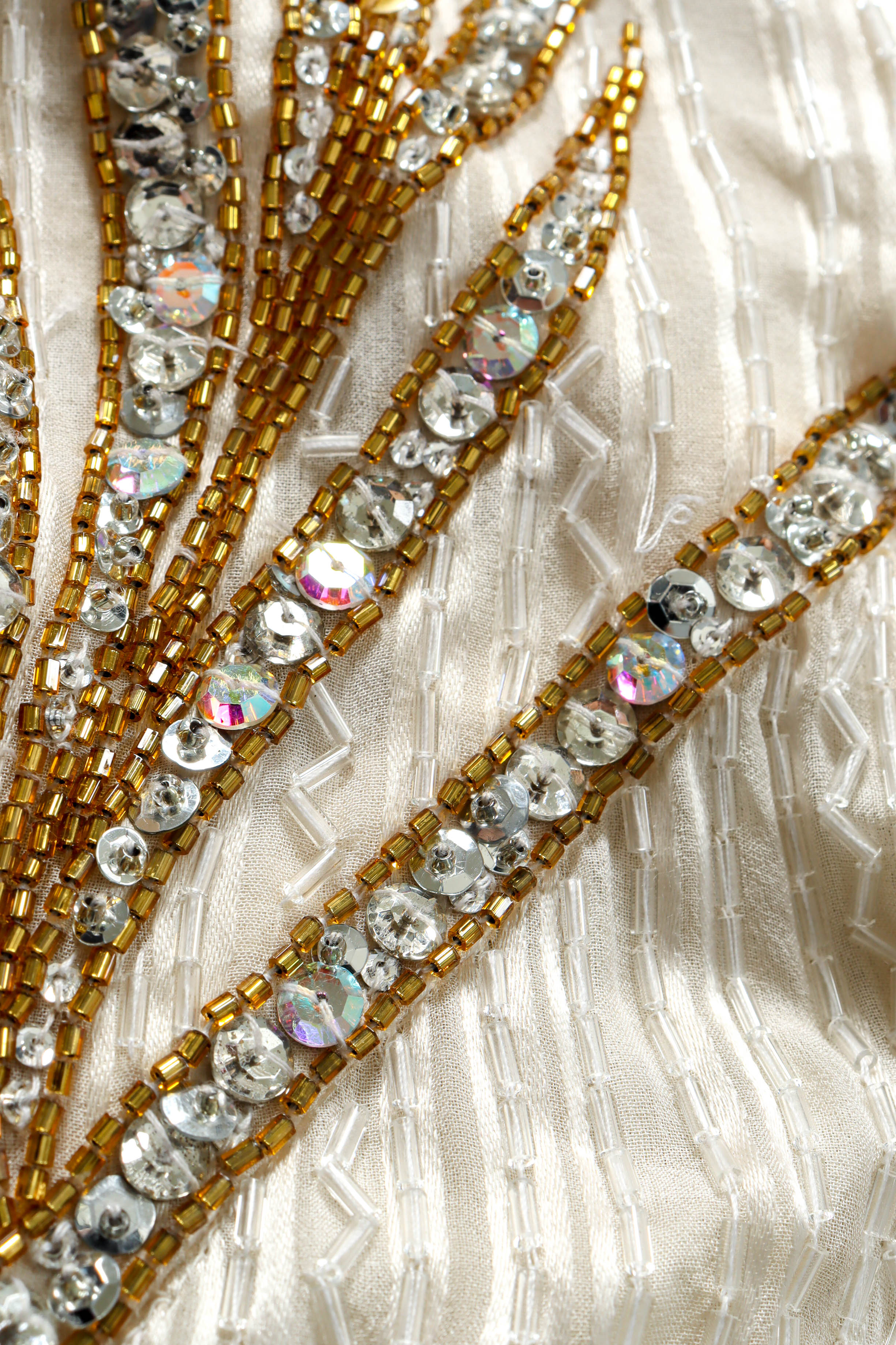 Vintage Bob Mackie Beaded Sequin Long Sleeve Dress beading/crystal detail  @ Recess LA