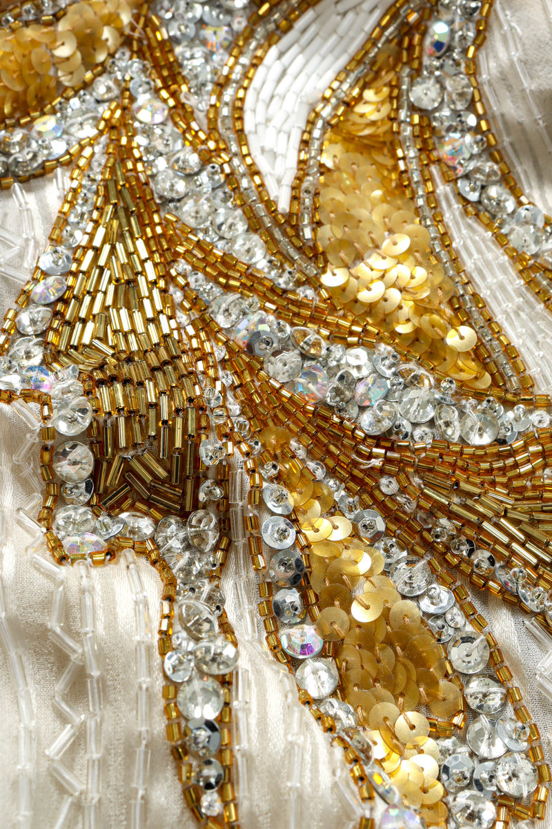Vintage Bob Mackie Beaded Sequin Long Sleeve Dress Recess Vintage Bob Mackie Beaded Sequin Long Sleeve Dress Recess