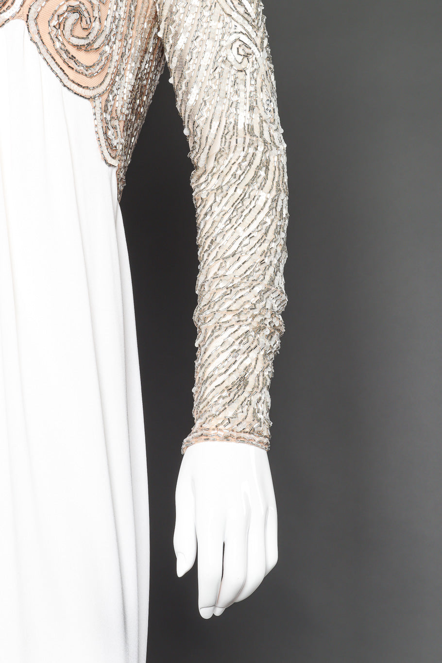 Bob Mackie sequin swirl empire gown sleeve detail @recessla