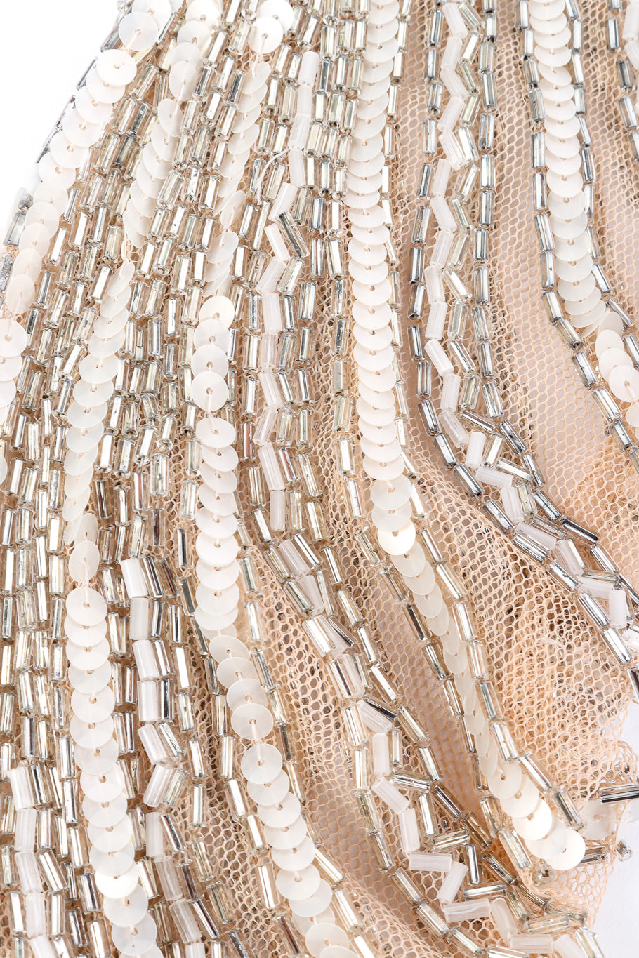 Bob Mackie sequin swirl empire gown fabric details @recessla
