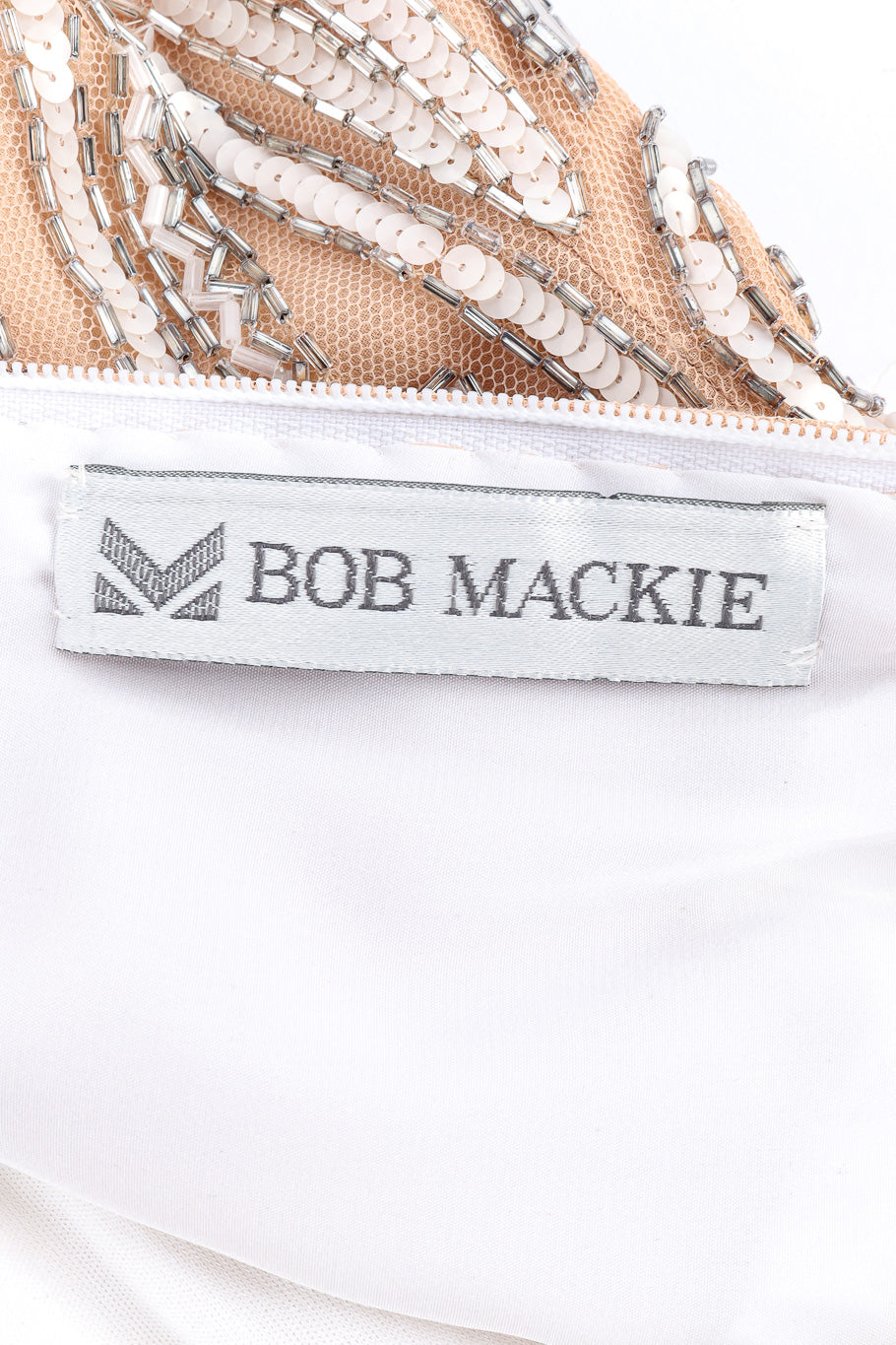 Bob Mackie sequin swirl empire gown designer label @recessla