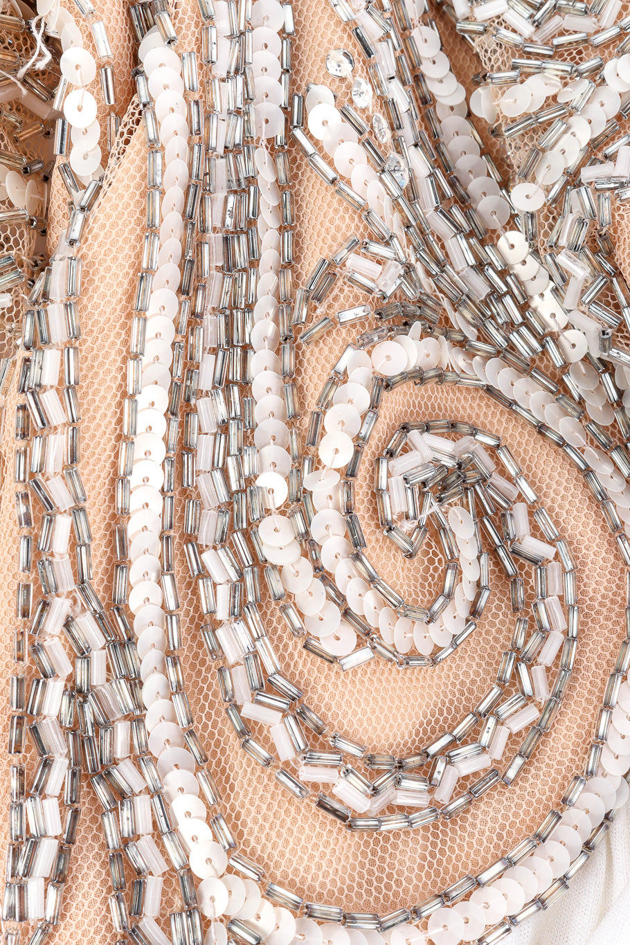 Bob Mackie sequin swirl empire gown beaded details @recessla